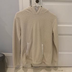 Abercrombie Women’s Cream Sherpa Fleece Hoodie